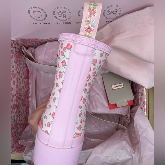 LoveShackFancy Pink Floral Ankle Boots - Picture 4 of 6